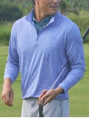 Reyn Spooner Mens Molokai Channel Blue White Wave Print Aloha Tailored Fit Shirt